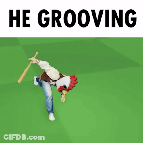 Man In Chicken Mask Dancing He Grooving GIF