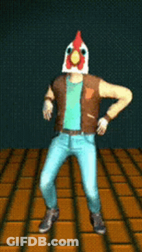 Man In Chicken Mask Dancing GIF