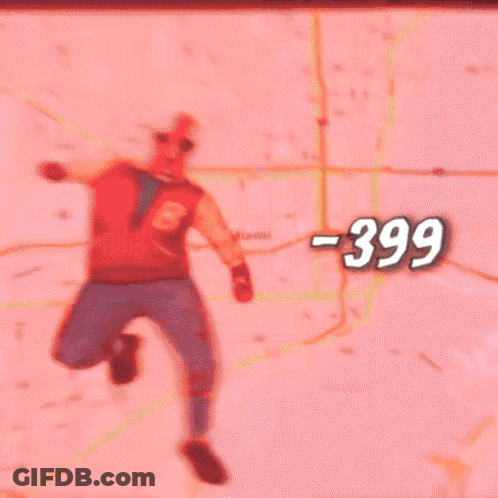 Man In Chicken Mask With Miami Map GIF