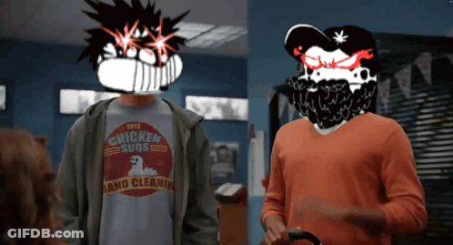 Man In Chicken Suos Shirt GIF