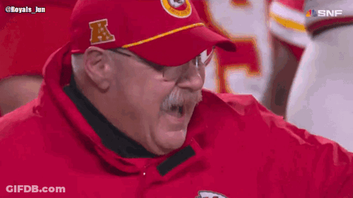 Man In Chiefs Hat And Jacket GIF