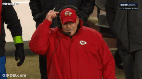 Man In Chiefs Hat And Red Jacket GIF