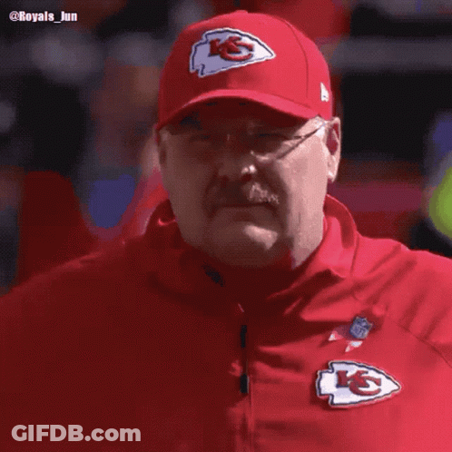 Man In Chiefs Hat Giving Ok Sign GIF