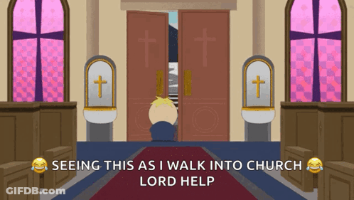 Man In Church Asking For Help GIF
