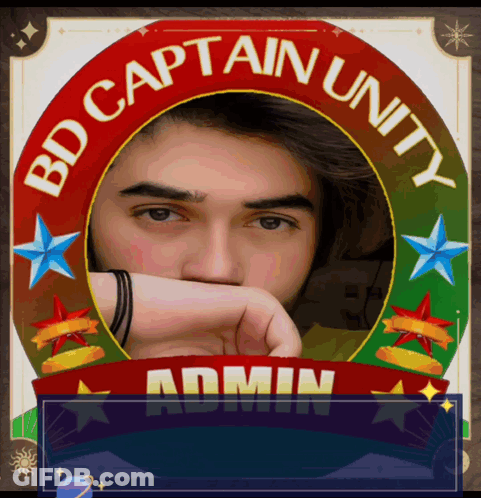 Man In Circle Saying Bd Captain Unity Admin GIF