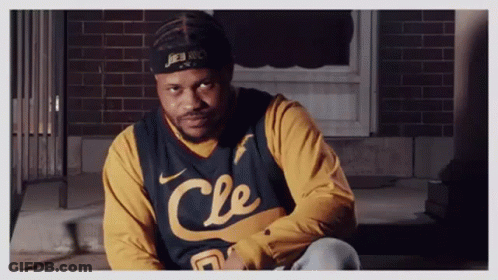 Man In CLE Jersey And Headband GIF