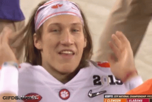 Man In Clemson Jersey With 2015 GIF