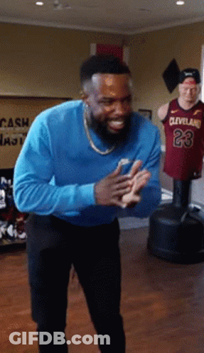 Man In Cleveland 23 Jersey GIF