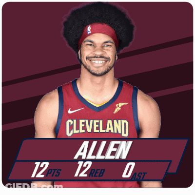 Man In Cleveland Allen Jersey And Headband GIF