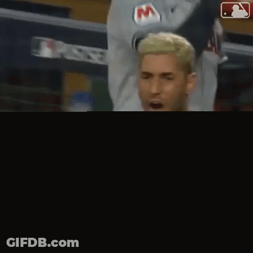 Man In Cleveland Baseball Jersey GIF