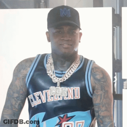 Man In Cleveland Jersey And Hat GIF