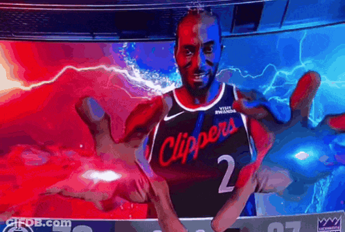 Man In Clippers Jersey Number 2 GIF