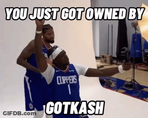Man In Clippers Jersey Taking Selfie GIF