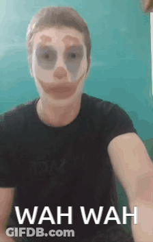 Man In Clown Mask Taking Selfie Wah Wah GIF