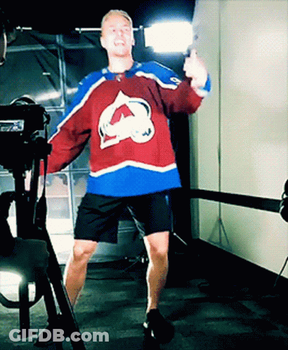 Man In Colorado Avalanche Jersey GIF