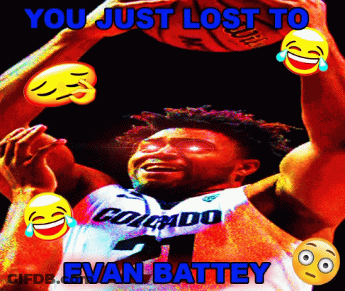 Man In Colorado Jersey Holding Basketball GIF