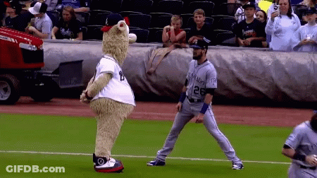 Man In Colorado Rockies Jersey Stands On Field GIF