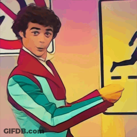 Man In Colorful Jacket By No Smoking Sign GIF