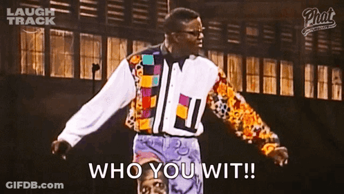 Man In Colorful Jacket Dancing Who You Wit GIF