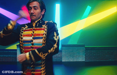 Man In Colorful Military Uniform Dancing GIF