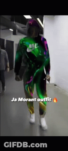 Man In Colorful Nike Outfit Walking GIF