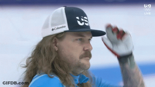 Man In Columbia Hat And Blue Shirt GIF