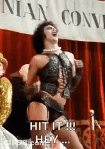 Man In Corset Dancing On Stage Hit It Hey GIF