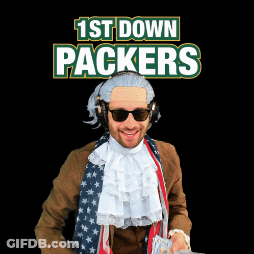 Man In Costume 1St Down Packers GIF