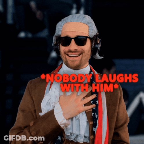 Man In Costume Nobody Laughs With Him GIF