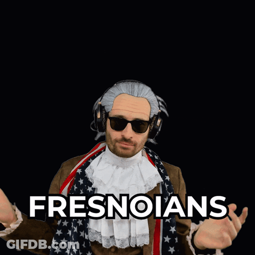 Man In Costume Saying Fresnoians GIF