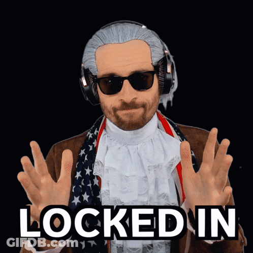 Man In Costume With Headphones Sunglasses Says Locked GIF