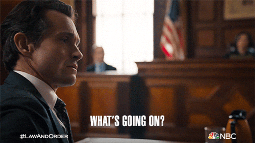Man In Court Asks Whats Going On GIF