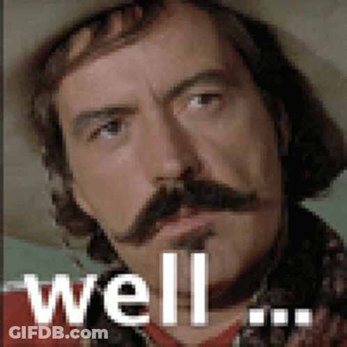 Man In Cowboy Hat And Mustache Saying Bye GIF