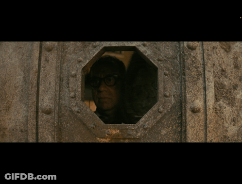 Man In Cowboy Hat And Scarf Saying Fallout GIF