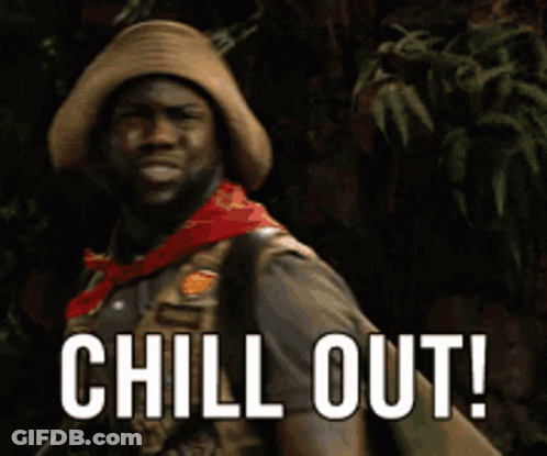 Man In Cowboy Hat And Scarf Says Chill Out GIF