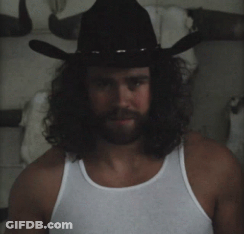Man In Cowboy Hat And So High Tank Top GIF