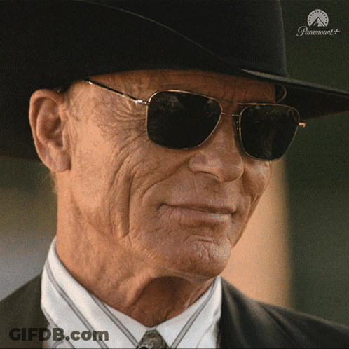 Man In Cowboy Hat And Sunglasses GIF