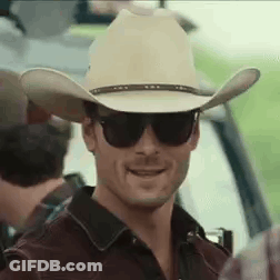 Man In Cowboy Hat And Sunglasses Smiling GIF