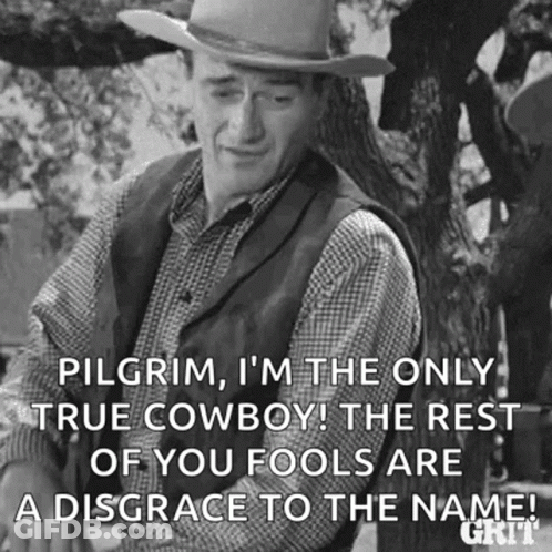 Man In Cowboy Hat By Tree GIF