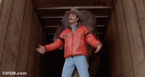 Man In Cowboy Hat Carrying Elephant In Truck GIF