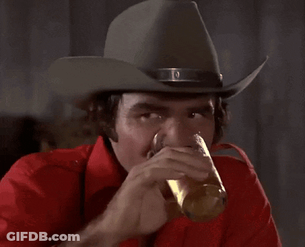 Man In Cowboy Hat Drinking Beer GIF