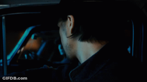 Man In Cowboy Hat Driving Car GIF