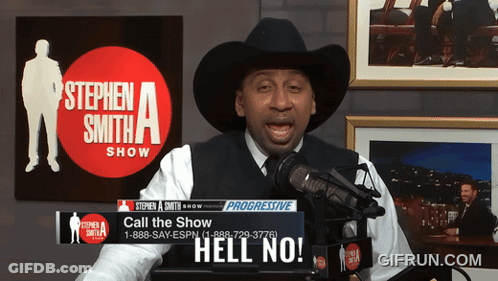 Man In Cowboy Hat In Front Of Stephen Smith Show GIF