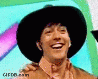 Man In Cowboy Hat Laughing GIF