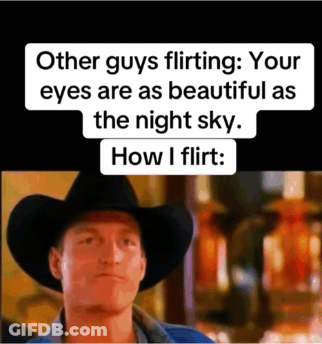 Man In Cowboy Hat Saying Eyes Are Beautiful GIF