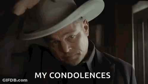 Man In Cowboy Hat Saying My Condolences Smoking GIF