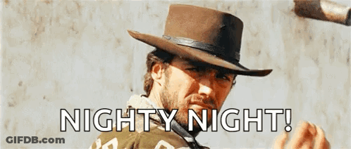Man In Cowboy Hat Saying Nighty Night GIF