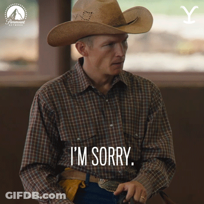 Man In Cowboy Hat Says I'm Sorry GIF
