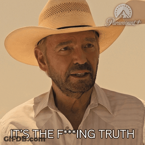 Man In Cowboy Hat Says It's The Fucking Truth GIF