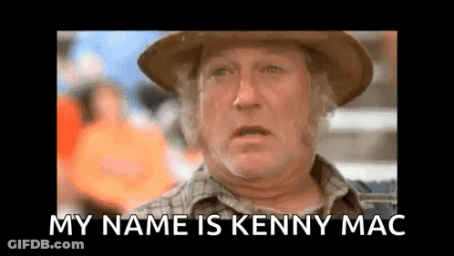 Man In Cowboy Hat Says Kenny Mac GIF
